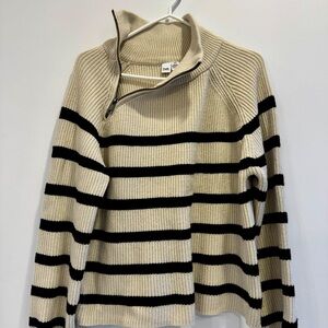 Twik Striped Beige and Black Sweater